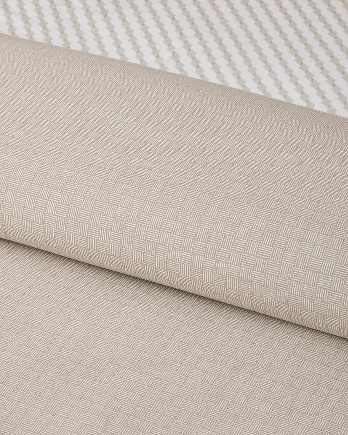 Professionelle, bügelleichte Bettwäschegarnitur für Doppelbett – Bettbezug und Spannbettlaken, Beige