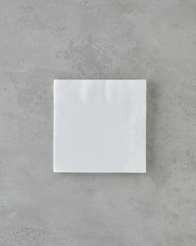 Professional White Disposable Paper Napkins 33x33 cm 20 Count