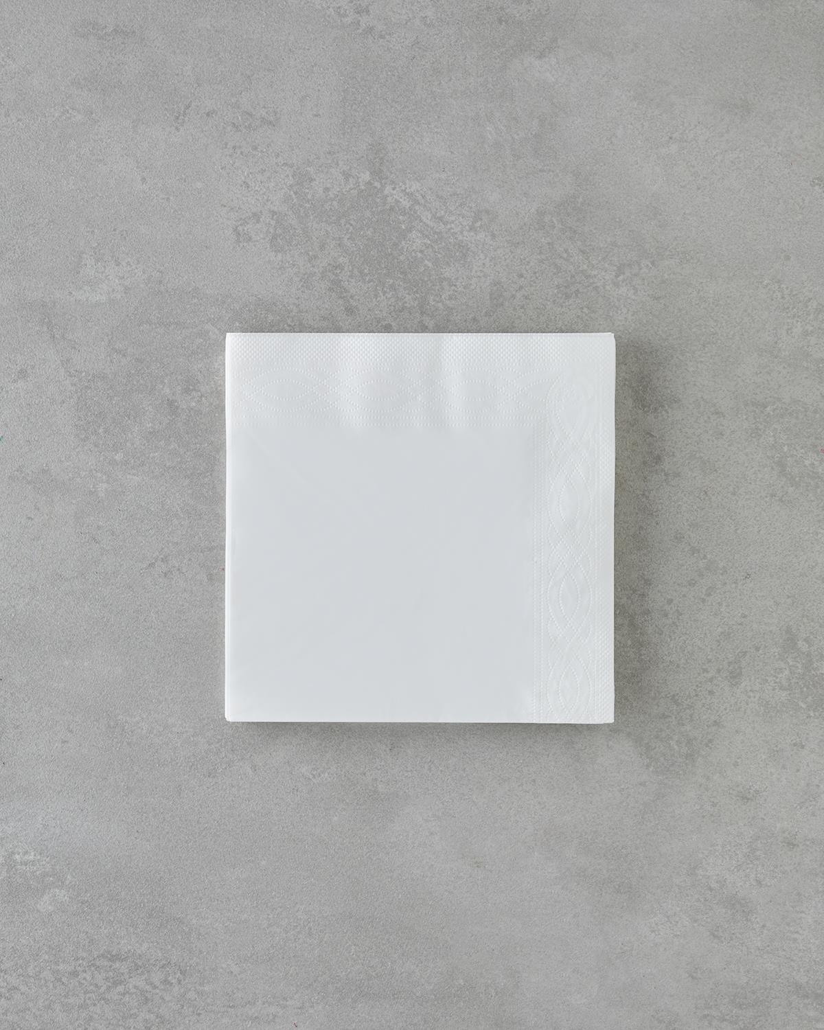 Professional White Disposable Paper Napkins 33x33 cm 20 Count