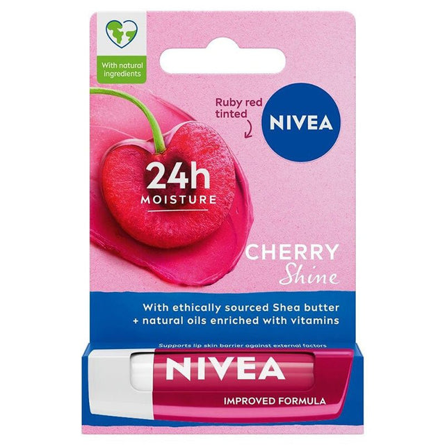 Lip Care Balm - Long - Lasting Hydration, Cherry Scent & Subtle Shimmer - TryAladdin