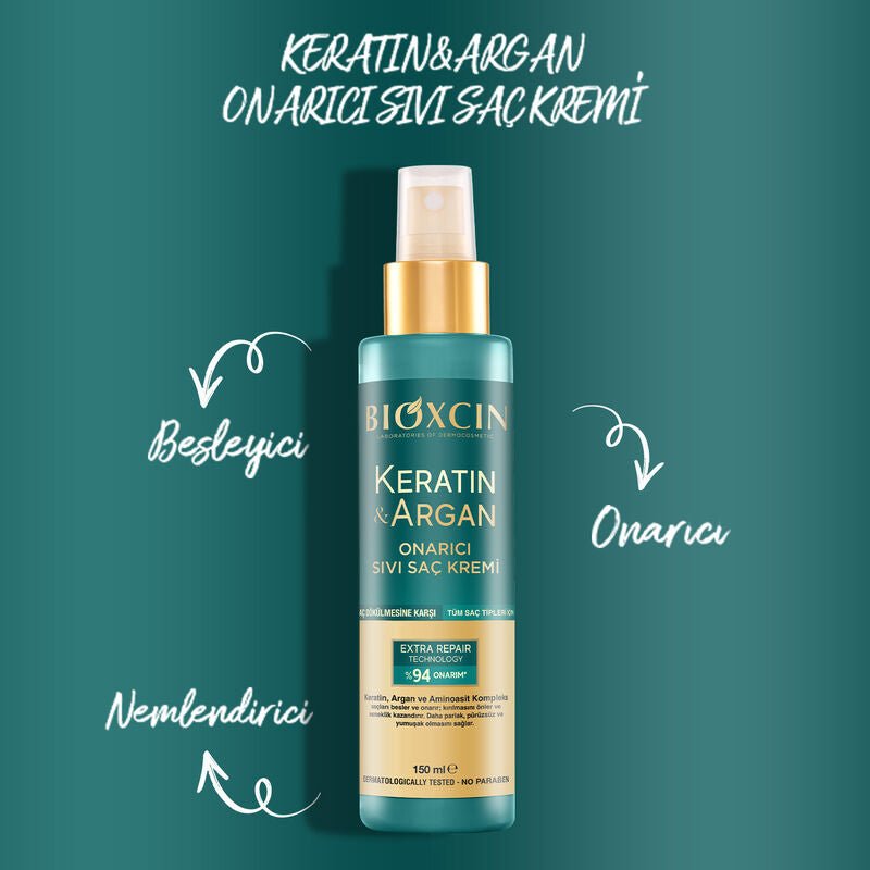 Liquid Hair Conditioner - Keratin & Argan for Nourished, Shiny Hair - TryAladdin