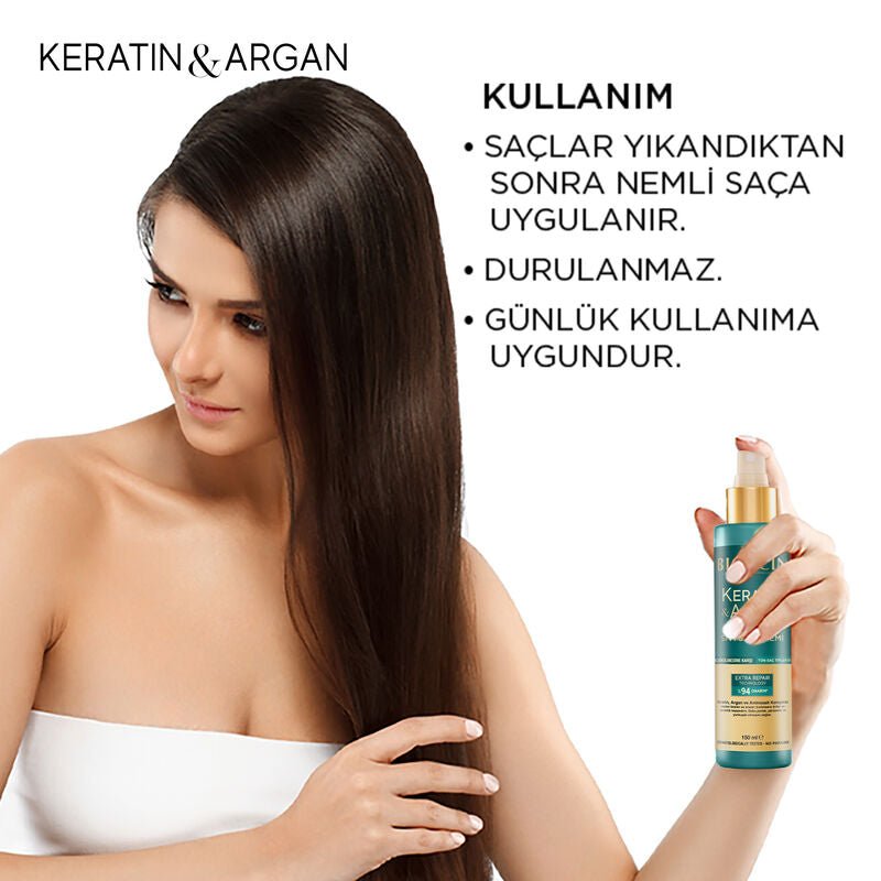 Liquid Hair Conditioner - Keratin & Argan for Nourished, Shiny Hair - TryAladdin