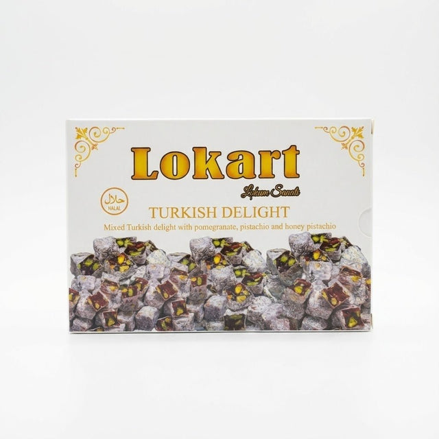Lokart Premium Double Roasted Antep Pistachio Turkish Delight Assortment - 200g - TryAladdin