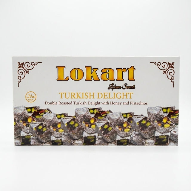 Lokart Professional Double Roasted Antep Pistachio & Honey Turkish Delight Lokum - 400g - TryAladdin
