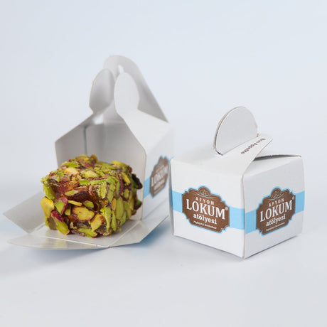 Lokum Atolyesi | Honey Turkish Delight Covered with Pistachio (In 10 Single Boxes)