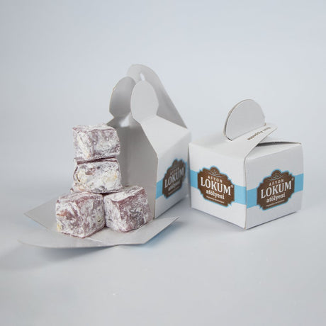 Lokum Atolyesi | Mini Turkish Delight with Pomegranate and Pistachio (In 10 Single Boxes)