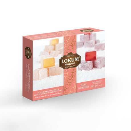 Lokum Atolyesi | Plain and Rose Flavored Turkish Delight