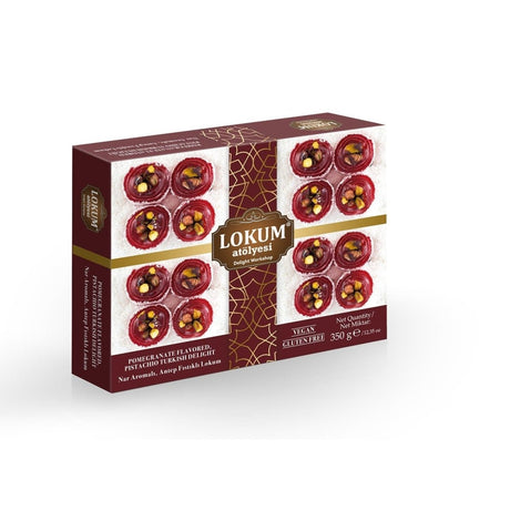 Lokum Atolyesi | Pomegranate Flavored Turkish Delight with Pistachio