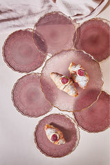 Lora Bianca Professional Goblen 7 Piece Cake Dessert Serving Plate Set - TryAladdin