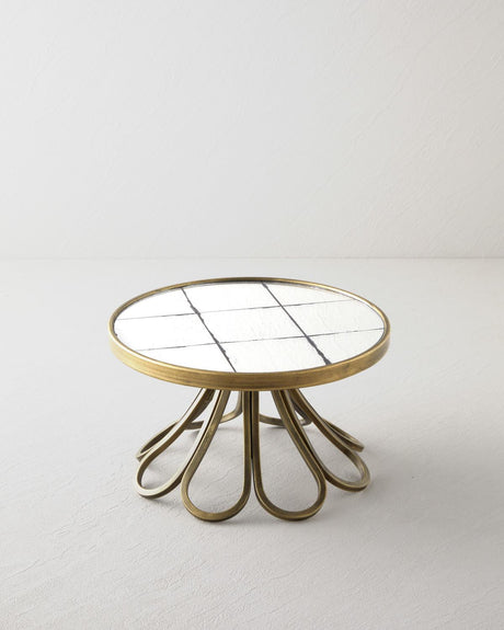 Elegant Bronze Finish Metal Square Decorative Serving Display Tray 25x25x15 5cm