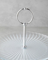 Elegant Clear Glass Two Tier Serving Platter