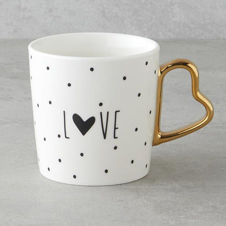 Elegant-New-Bone-China-Coffee-Mug-Love-Day-Black-White-Gold-Accent