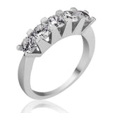 Sterling Silver - Five Stone Eternity Ring