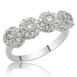 Sterling Silver Sparkling Daisy Cluster Ring