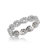 Ring - Sterling Silver Sparkling Zirconia Infinity Eternity Band