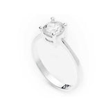 Ring - Sterling Silver Solitaire Clear Stone Elegance