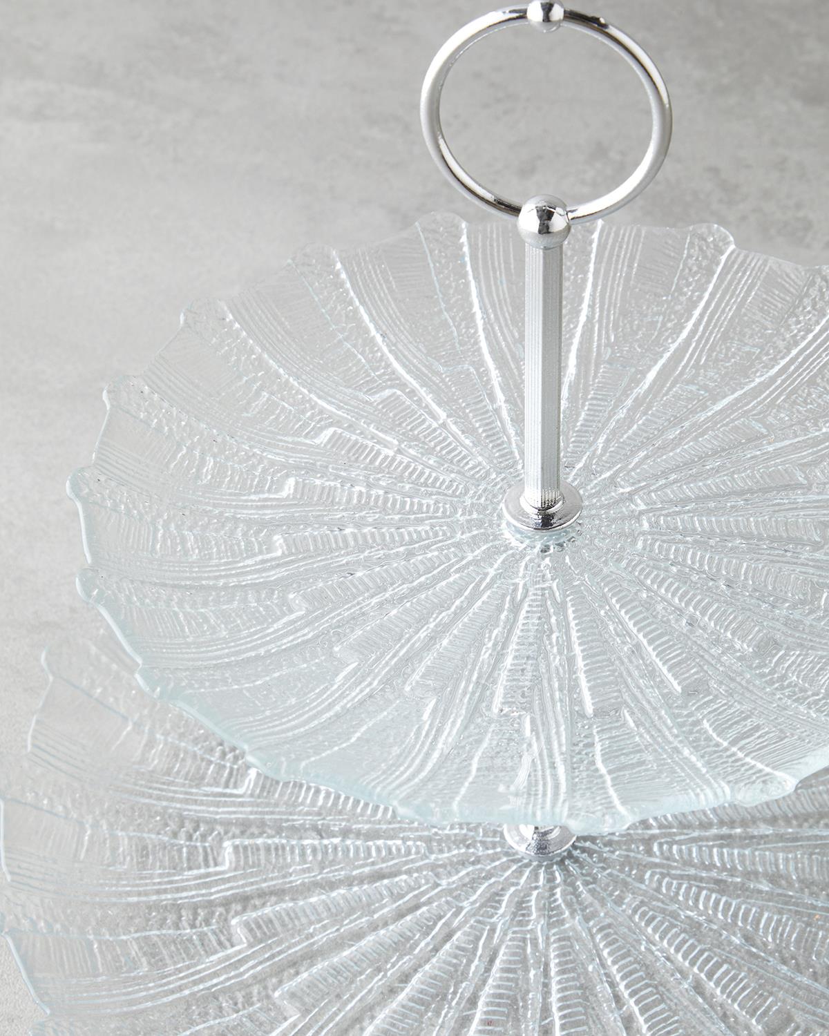 Professional Multi Tier Glass Serving Stand Dessert Display