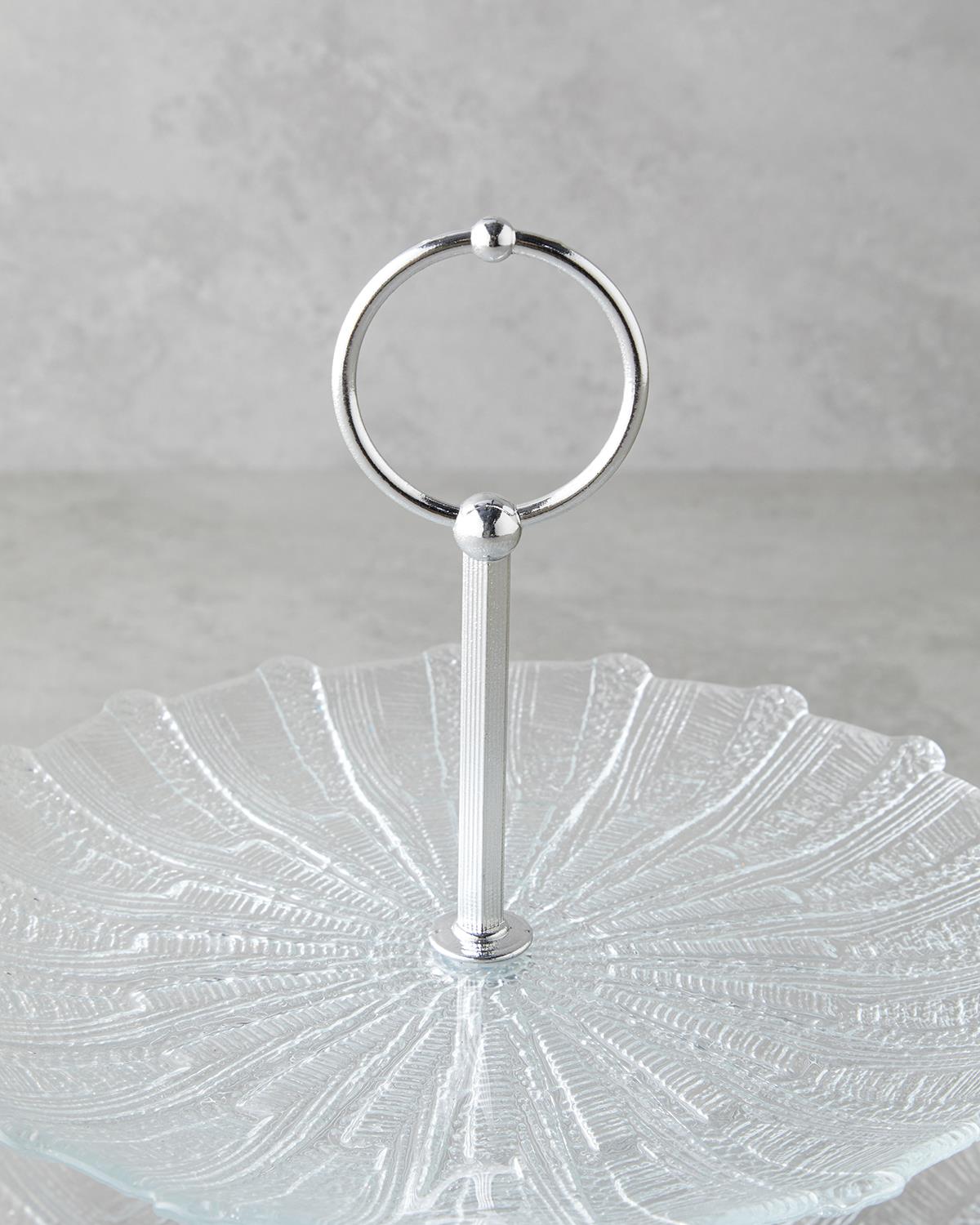 Professional Multi Tier Glass Serving Stand Dessert Display