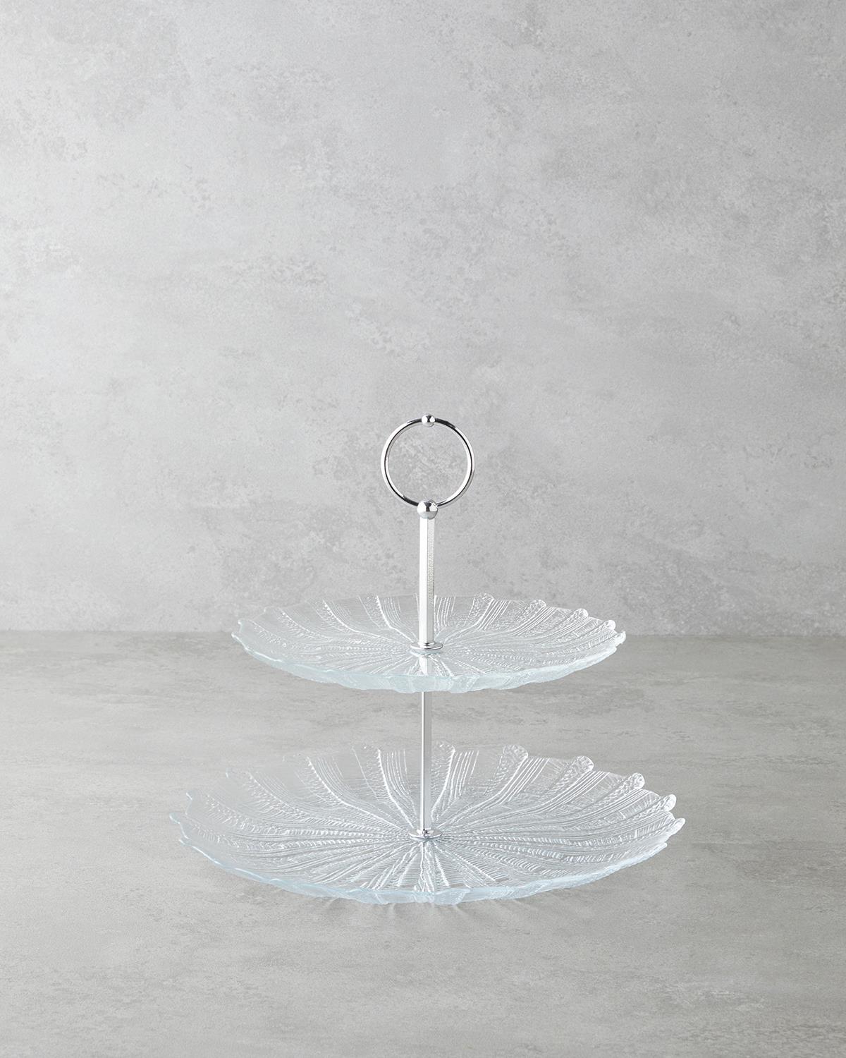 Professional Multi Tier Glass Serving Stand Dessert Display