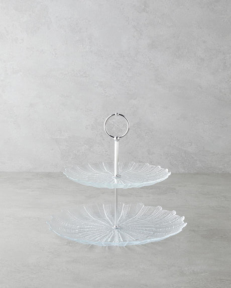 Professional Multi Tier Glass Serving Stand Dessert Display