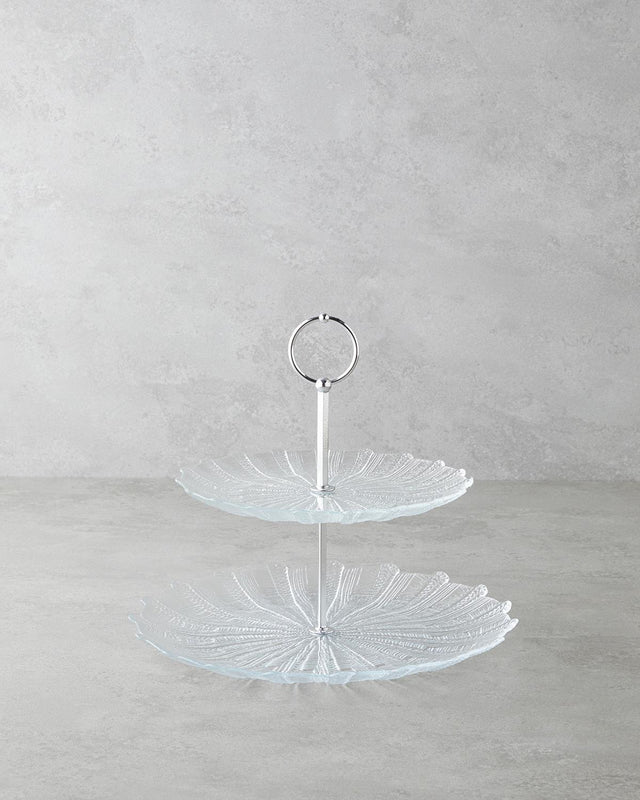 Professional Multi Tier Glass Serving Stand Dessert Display