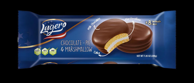 Lugero Premium Chocolate Pie & Marshmallow Cake - Family Pack - 200g - TryAladdin