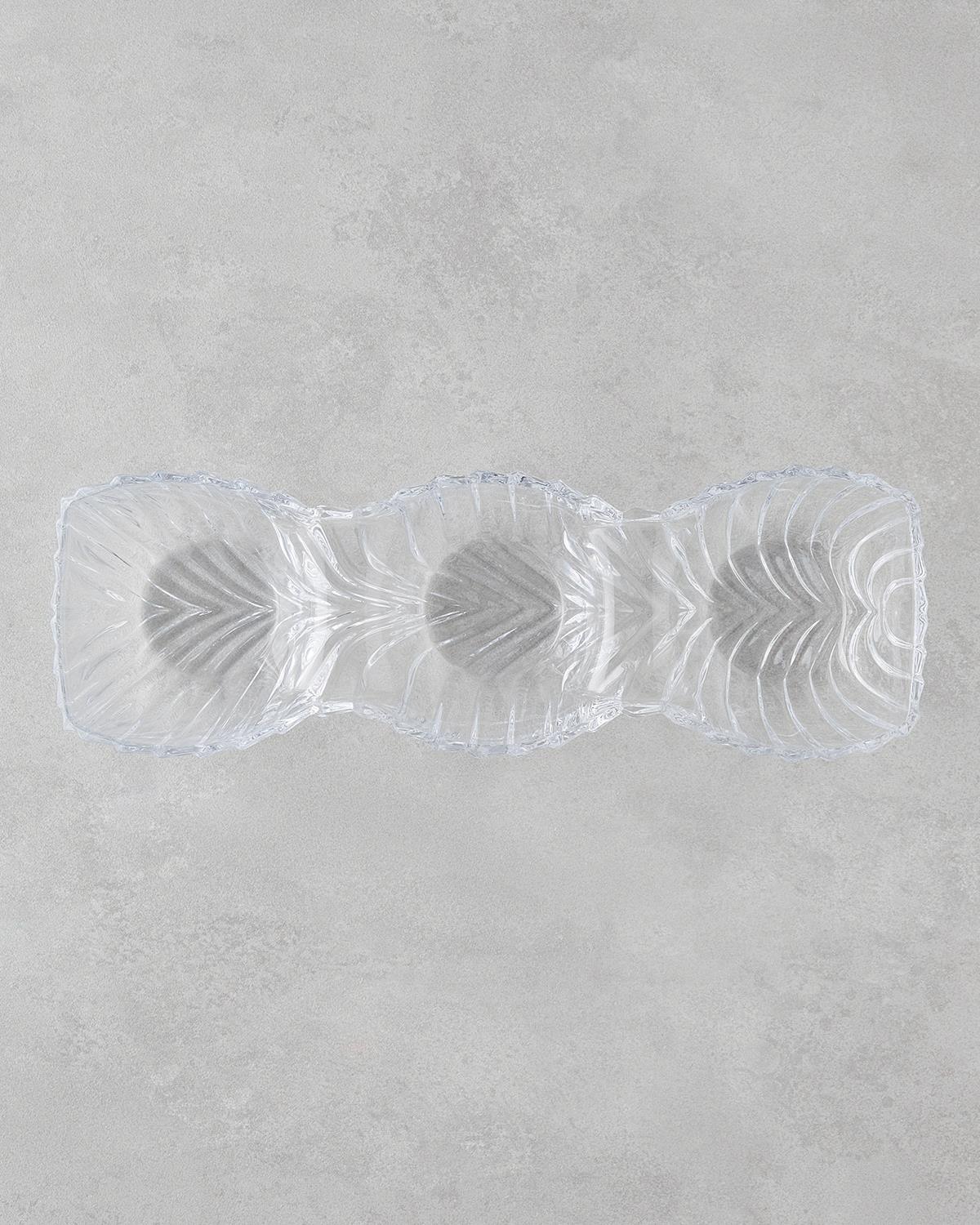 Elegant Rectangular Clear Glass Serving Platter