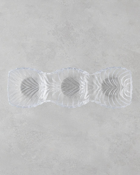 Elegant Rectangular Clear Glass Serving Platter