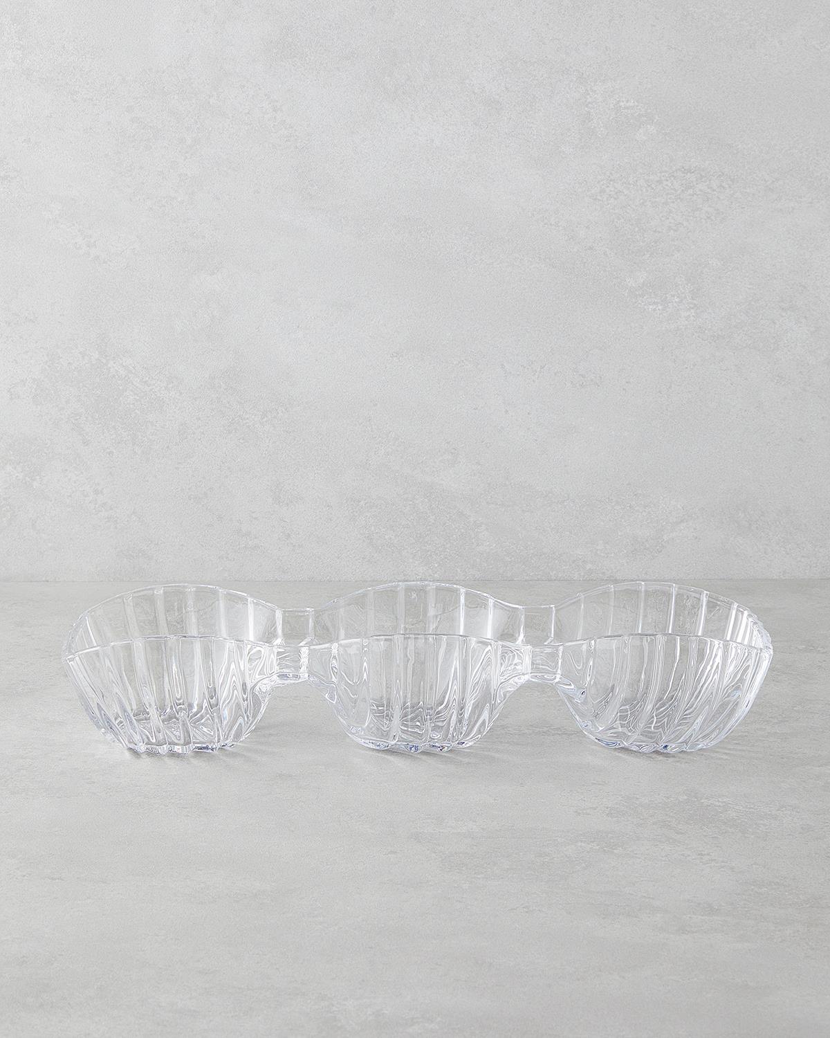 Elegant Rectangular Clear Glass Serving Platter