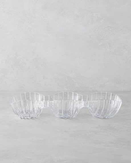 Elegant Rectangular Clear Glass Serving Platter