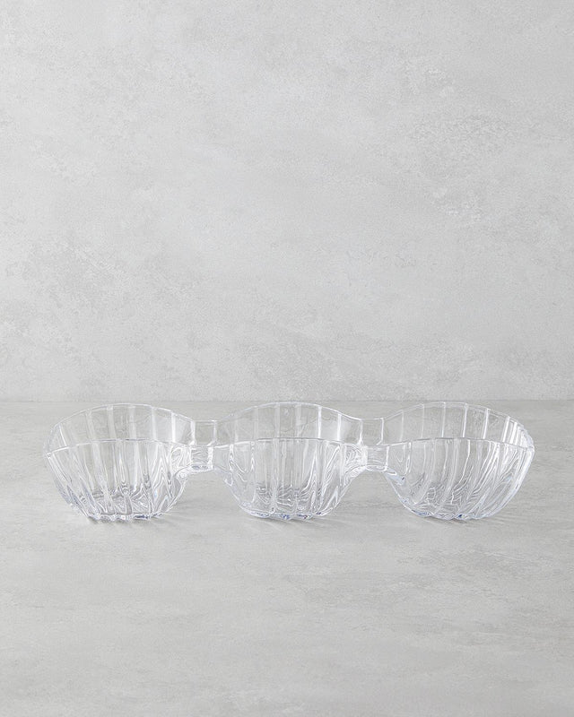 Elegant Rectangular Clear Glass Serving Platter