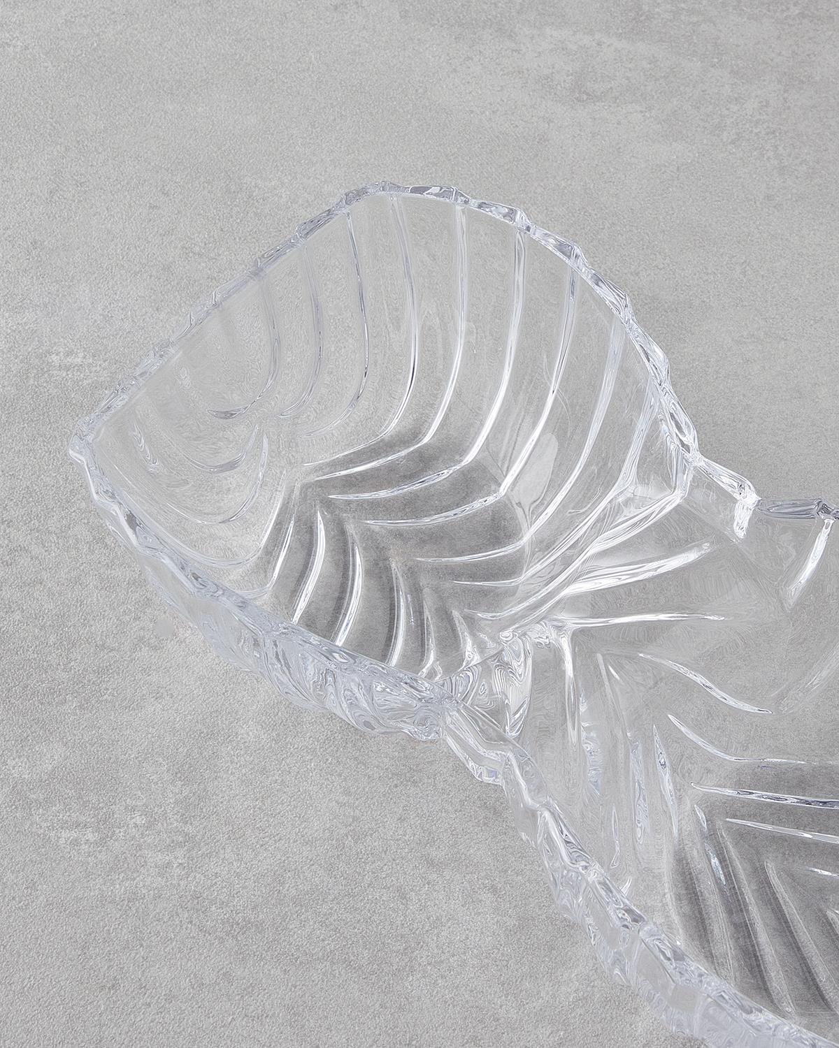 Elegant Rectangular Clear Glass Serving Platter