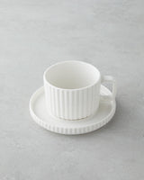 Premium Porcelain Tea Cup Set 4 Piece Elegant White