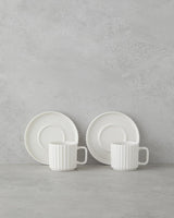 Professional Porcelain Turkish Coffee Cup Set White 4 Piece 90ml