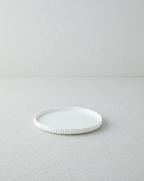Premium White Porcelain Dessert Plate - Elegant Lunara Collection