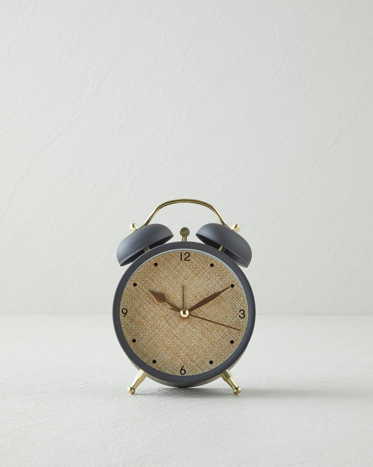 Modern Lunel Decorative Table Clock Sleek Black 13cm