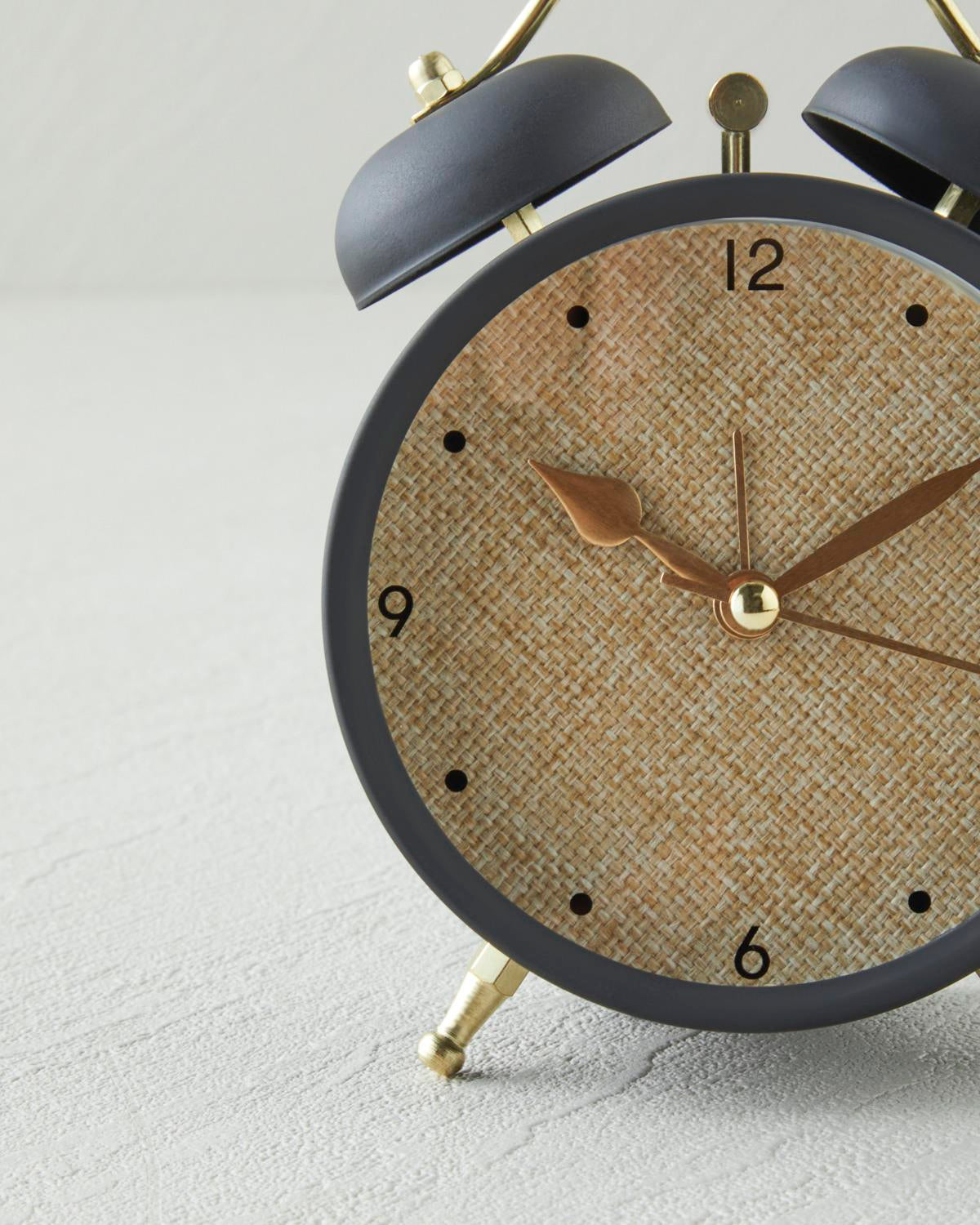 Modern Lunel Decorative Table Clock Sleek Black 13cm