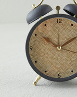 Modern Lunel Decorative Table Clock Sleek Black 13cm
