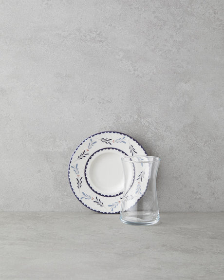 Professional Porcelain Blue Tea Set 12 Piece Service for 6