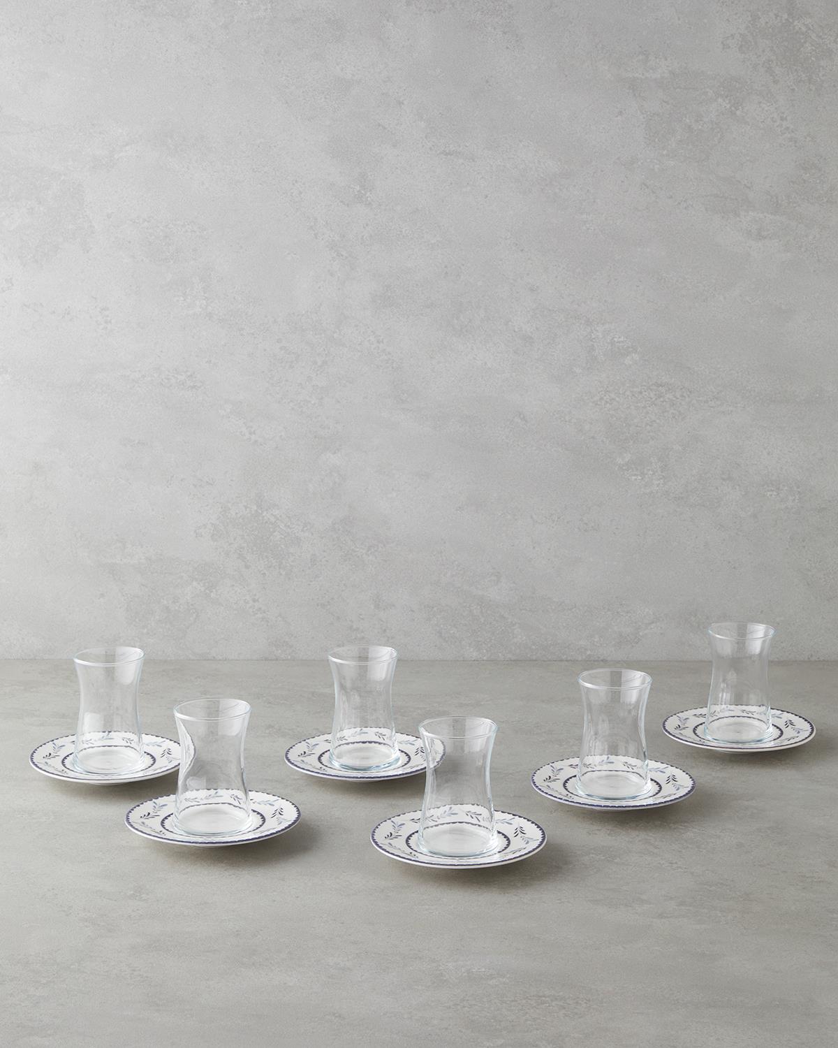 Professional Porcelain Blue Tea Set 12 Piece Service for 6