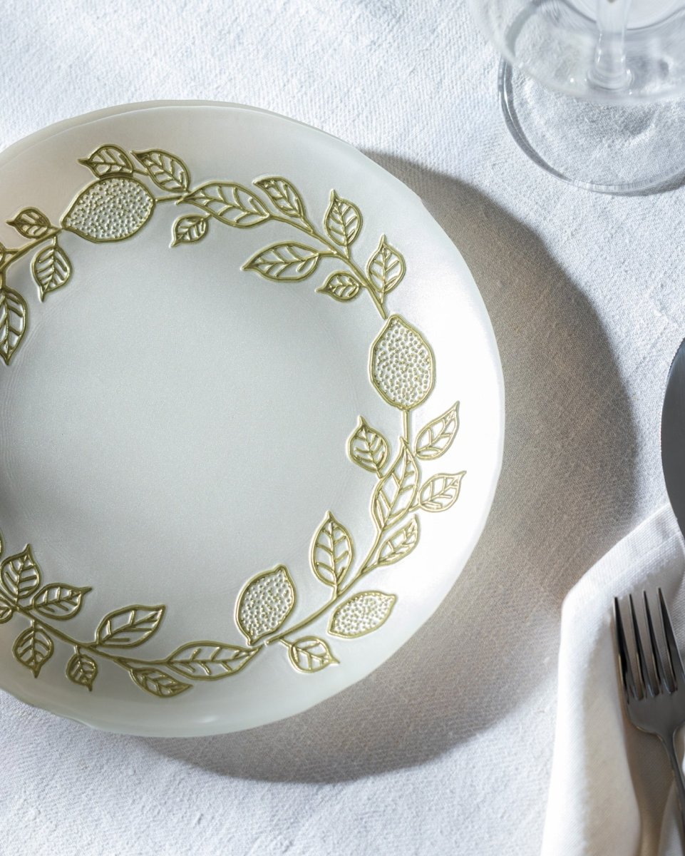 Lustrous Glass Dessert Plate - Modern Minimalist - TryAladdin