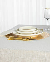 Professional Linen-Look Tablecloth - Beige