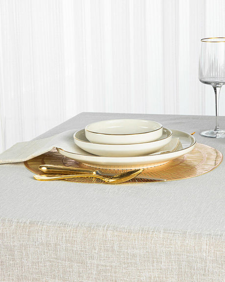 Professional Linen-Look Tablecloth - Beige