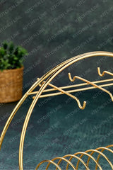 Luxury 6 - Piece Gold Coffee Cup Display Stand - Kitchen Line - TryAladdin