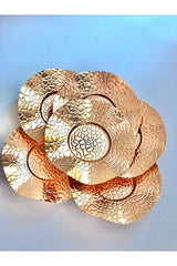 Luxury Gold Plated Metal Tea Coaster Set - 6 - Piece - TryAladdin