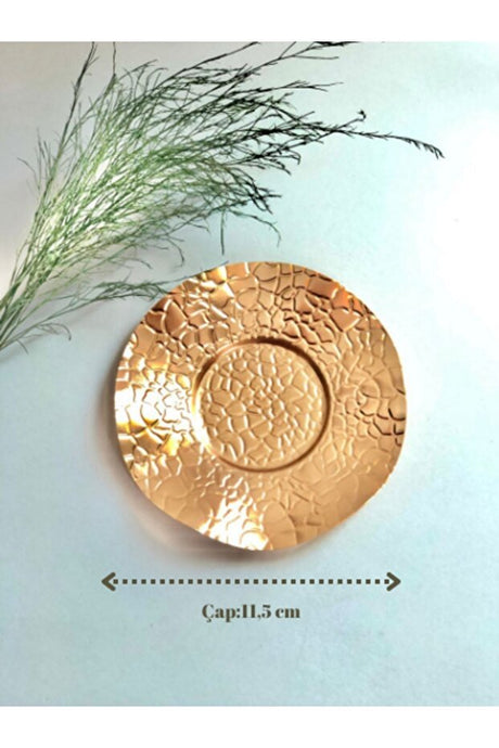 Luxury Gold Plated Metal Tea Coaster Set - 6 - Piece - TryAladdin