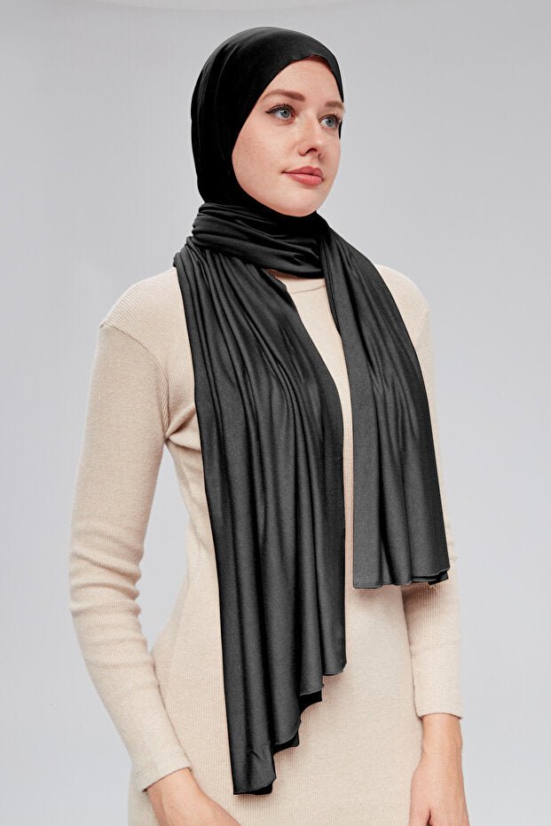 Luxury Jersey Hijab Shawl - Non - Slip, Soft - TryAladdin
