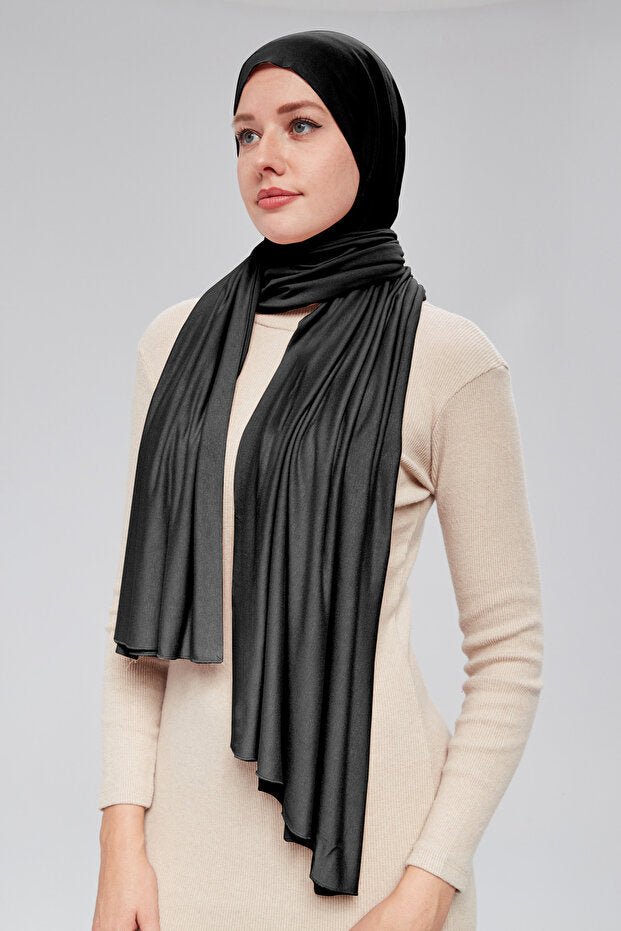 Luxury Jersey Hijab Shawl - Non - Slip, Soft - TryAladdin