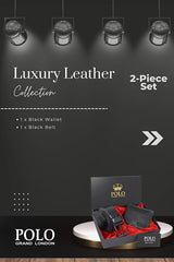 Luxury Leather Men's Belt & Wallet Gift Set - 2 - Piece - TryAladdin