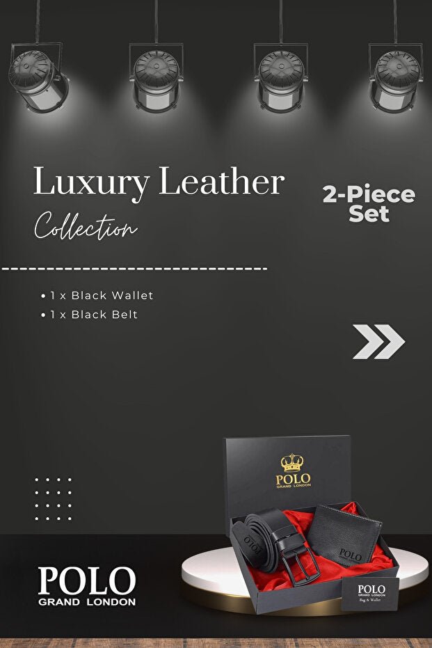 Luxury Leather Men's Belt & Wallet Gift Set - 2 - Piece - TryAladdin